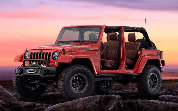 Wallpaper Concept, Jeep, Wrangler, Rock, Red