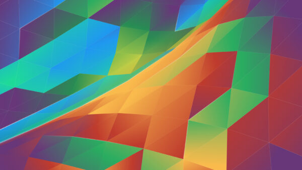 Wallpaper Abstract, Triangles, Colorful