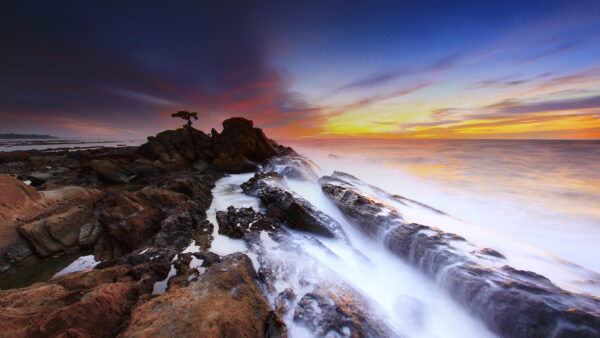 Wallpaper Rocks, Seascape