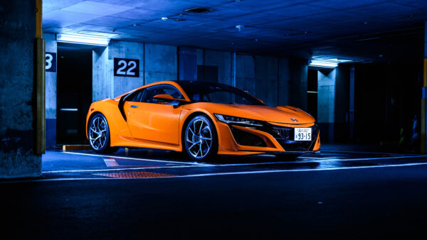 Wallpaper Honda, NSX, Orange