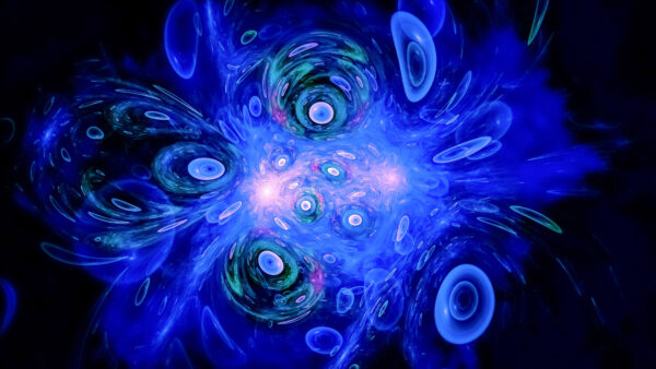 Wallpaper Art, Mobile, Blue, Fractal, Abstract, Desktop, Digital