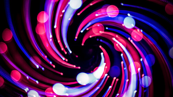 Wallpaper Lights, Spiral, Pattern, Colorful, Black, Exposure, Mobile, Desktop, Long, Abstract, Background, Bokeh