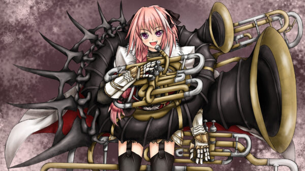 Wallpaper Astolfo, Desktop, With, Saxophone, Big