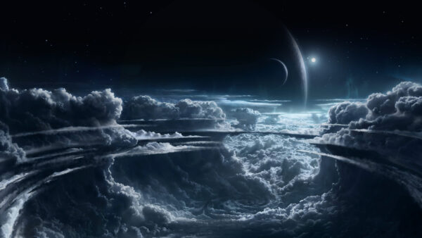 Wallpaper Cloud, Planet, Cumulonimbus, Star, Space, Galaxy