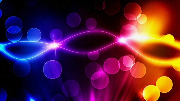 Wallpaper Circles, Glare, Blue, Creative, Red, Art, Design, Light, Yellow, Pink