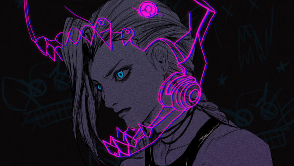 Wallpaper Jinx, Blue, Eyes, Arcane