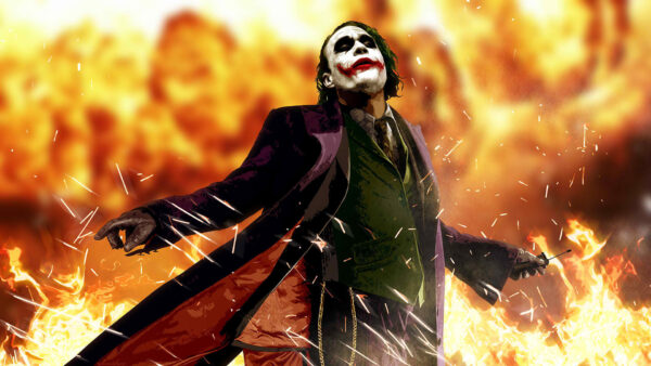 Wallpaper Fire, Background, Joker