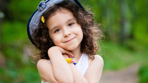 Wallpaper Green, White, Blur, Wearing, Desktop, Background, Girl, Little, Dress, Cute