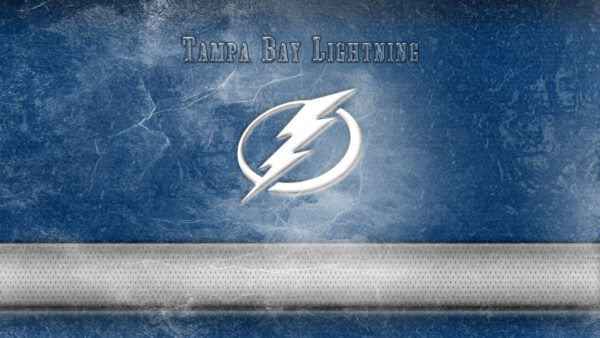 Wallpaper Lightning, Bay, Backgorund, With, White, Tampa, Blue, And, Logo