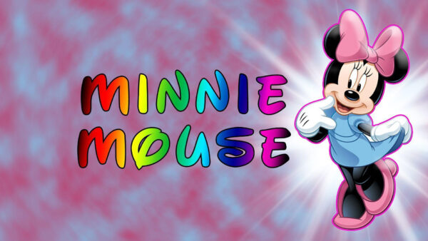 Wallpaper Mouse, Minnie, Dress, Blue, Desktop, With