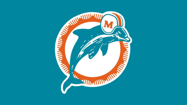 Wallpaper Light, Background, Dolphins, Logo, Blue, Miami