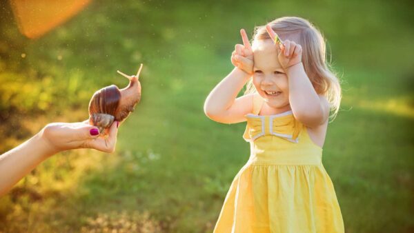 Wallpaper Little, Girl, Cute, Background, Wearing, Dress, Smiley, Green, Yellow, Standing, Grass