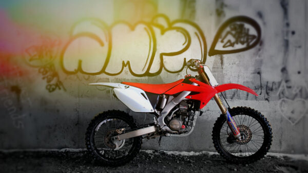 Wallpaper WALL, White, Background, Dirt, Red, Bike