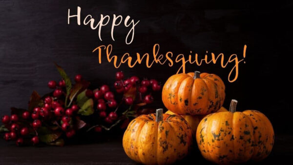 Wallpaper Thanksgiving, Happy, Background, Cherry, Pumpkins, Fruits, Black, Red