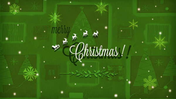 Wallpaper Desktop, With, Christmas, Word, Merry, Green, Snowflake