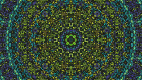 Wallpaper Abstract, Abstraction, Fractal, Green, Circle, Blue, Mobile, Pattern, Shapes, Desktop