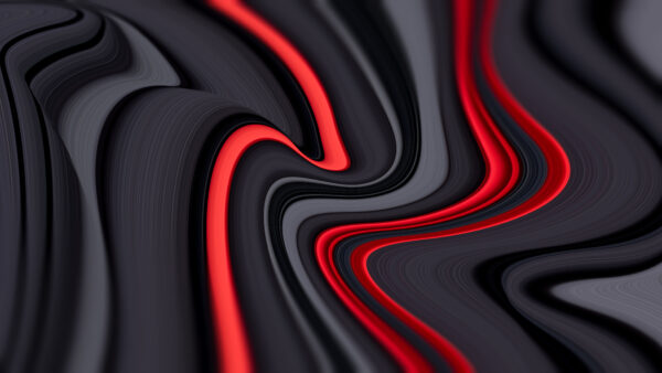 Wallpaper Red, Black, Lines, Shape, Abstract