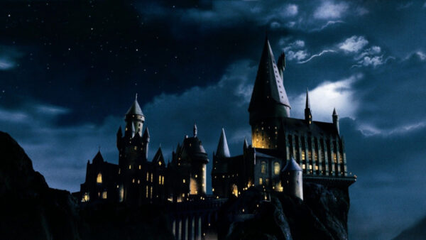 Wallpaper Hogwarts, Harry, Under, Sky, Cloudy, Desktop, Potter, Dark, Nighttime, During, Movies