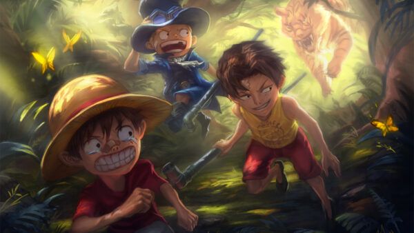 Wallpaper Coming, Luffy, Piece, Sabo, Back, The, Desktop, Ace, Triger, Anime, One, Forest
