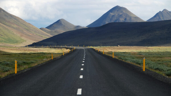 Wallpaper Clouds, With, Mountain, And, Sky, Background, Nature, Road