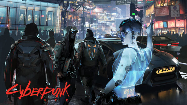 Wallpaper Cyberpunk, Desktop, Red, 2077