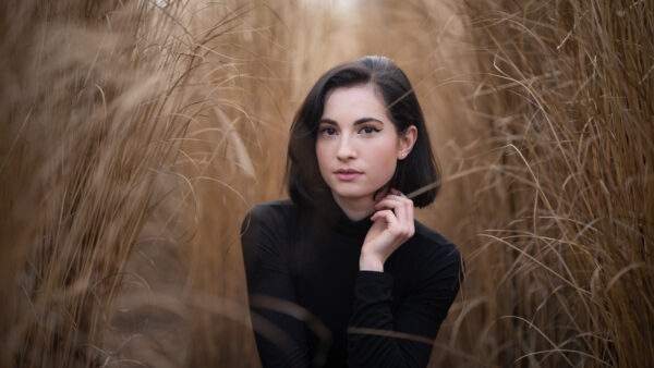 Wallpaper With, Dress, Model, Girl, Hair, Wearing, Black, Short