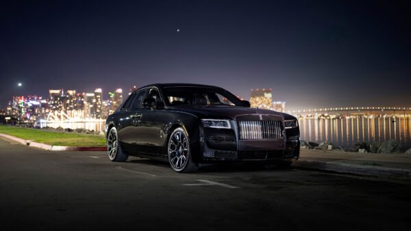 Wallpaper Royce, Cars, Rolls, 2022, Ghost, Badge, Black