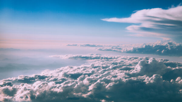 Wallpaper Clouds, White, Sky, Beautiful, Blue