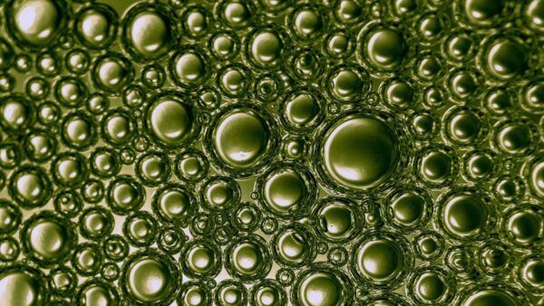 Wallpaper Liquid, Green, Oil, Texture, Bubbles