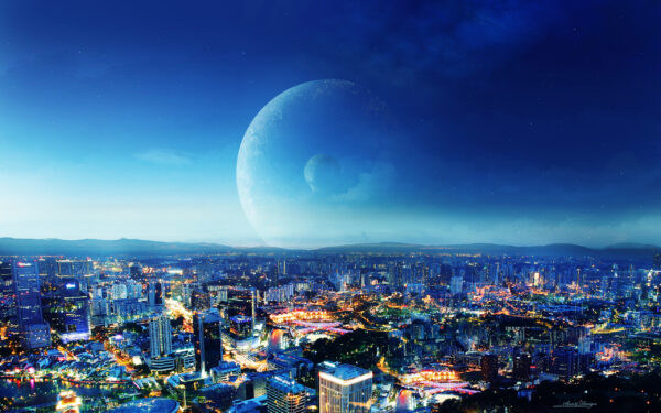 Wallpaper City, Fantasy, Night