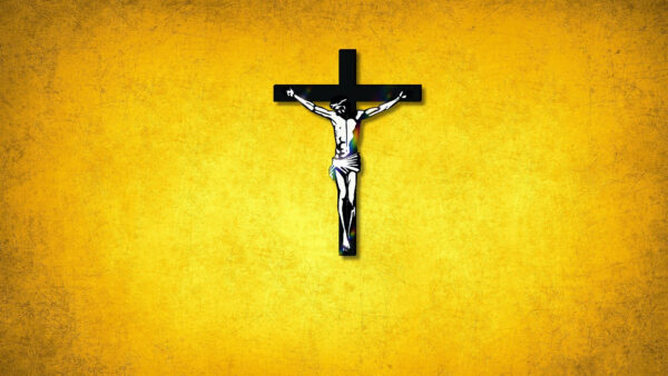 Wallpaper Cross, Desktop, Background, With, Yellow, Christ, Jesus