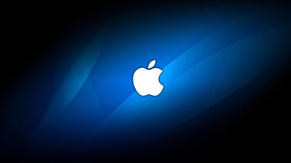Wallpaper Blue, White, Apple, Desktop, Background, Logo