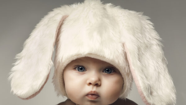 Wallpaper Bunny, Baby, Rabbit, Desktop, Cap, Wearing, Ear, Cute