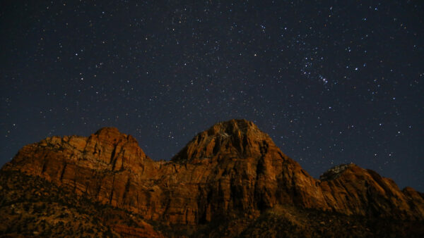 Wallpaper Rock, Stars, Under, Space, With, Sky, Mountain, Black, Mobile, Desktop