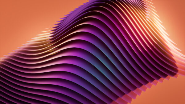 Wallpaper Mobile, Purple, Orange, Background, Layers, Abstract, Desktop, Wavy