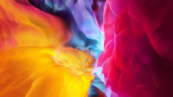 Wallpaper Abstract, Pro, IPad, Pink, Yellow, Smoke, Abstraction, Blue