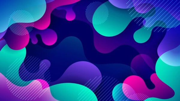 Wallpaper Wavy, Colorful, Bubbles, Abstract, Lines, Abstraction