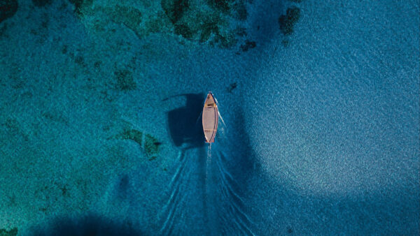 Wallpaper Boat, Reflection, Water, Aerial, Sea, View, Nature