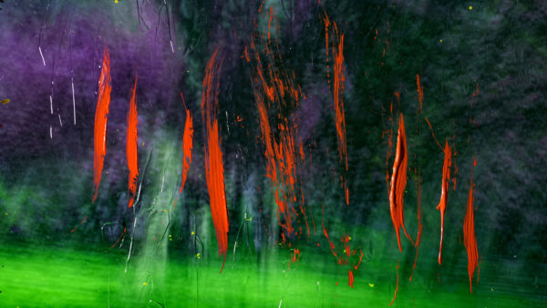Wallpaper Splashes, Paint, Green, Glass, Abstract, Orange, Purple