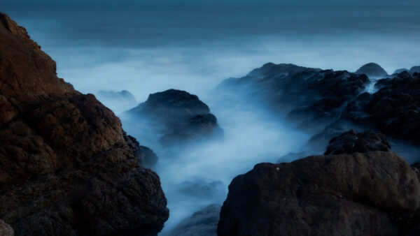 Wallpaper Rocks, Nature, Ocean, Waves, Stones