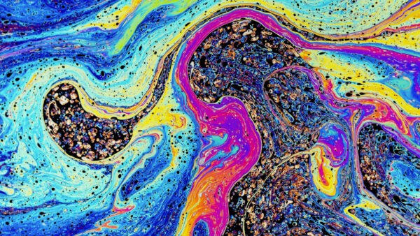 Wallpaper Abstraction, Colorful, Liquid, Stains, Abstract