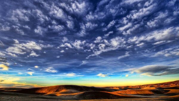 Wallpaper Cloudy, Above, Sky, Blue, Desert, White