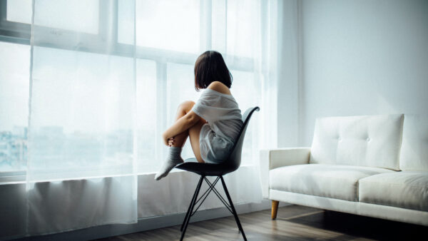 Wallpaper Chair, Sitting, Girl, Alone, Desktop, Depression