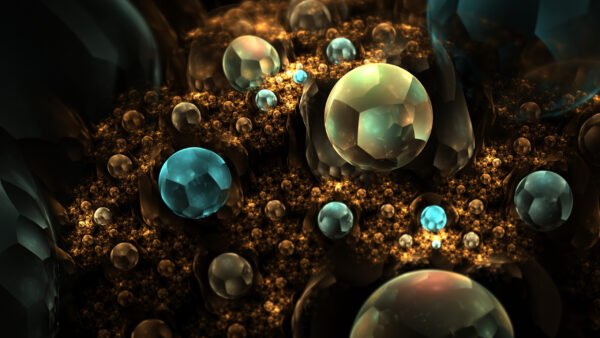 Wallpaper Shape, Colorful, Abstraction, Fractal, Abstract, Glare, Balls