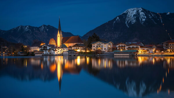 Wallpaper Germany, Travel, Tegernsee, Lake, Reflection, Alps, Zungenbecken, Bavarian, Water