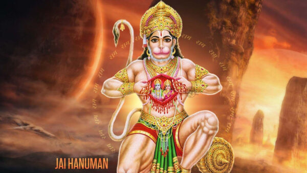 Wallpaper Jai, Background, Space, Hanuman