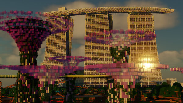 Wallpaper Bay, Minecraft, Sands, Architecture, Hotel, Singapore, Marina