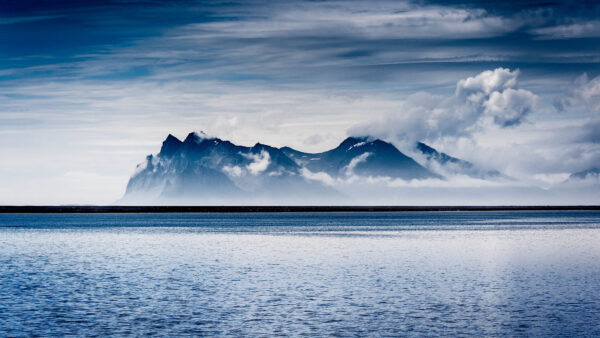 Wallpaper Clouds, Water, Blue, Beautiful, Desktop, Landscape, View, Nature, Mobile, Mountains, Under, Fog, White, Rock, With, Sky, Ocean