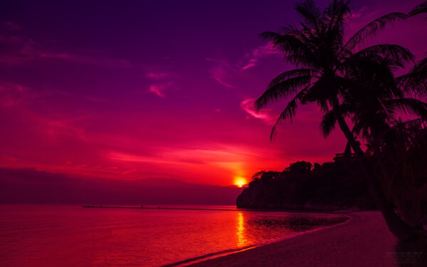 Wallpaper Beach, Sunset, Thailand