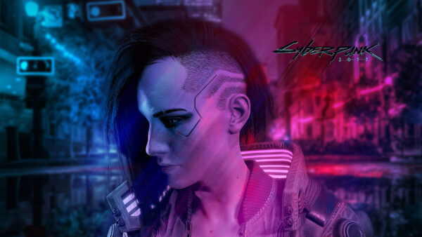 Wallpaper 2077, Character, Cyberpunk, Lights, Neon